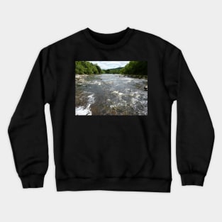 River Wharfe (View Downstream From Aysgarth Falls) Crewneck Sweatshirt